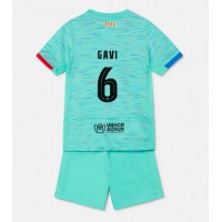 Dječji Nogometni Dres Barcelona Paez Gavi #6 Rezervni 2023-24 Kratak Rukav (+ Kratke hlače)